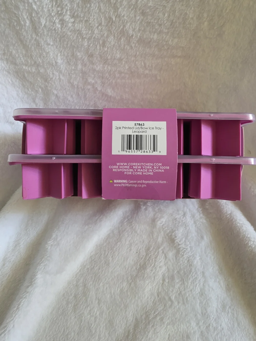 Core Home Pink Figural Bow Ice Tray Set